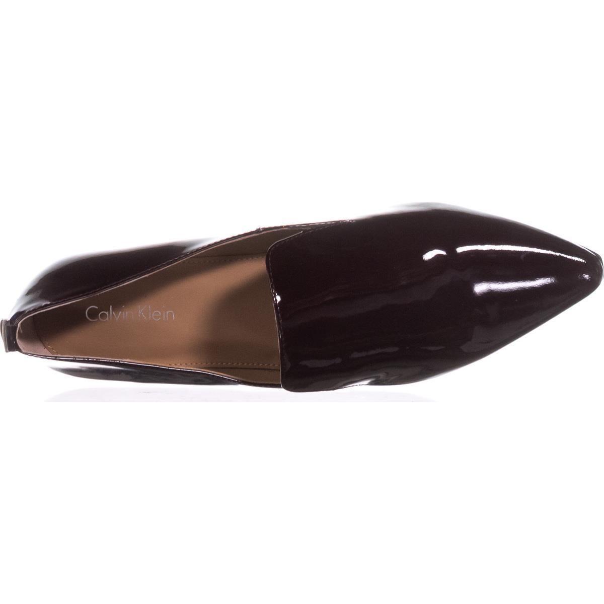 calvin klein elin patent toe loafers