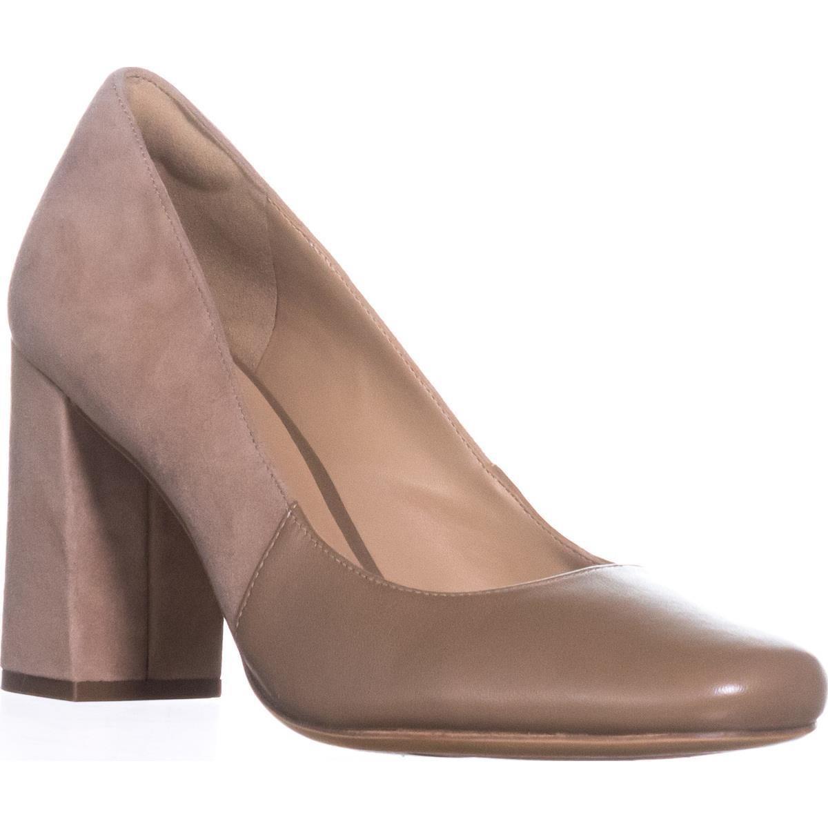 Naturalizer Leather Rhea Square Toe Comfort Heels Lyst