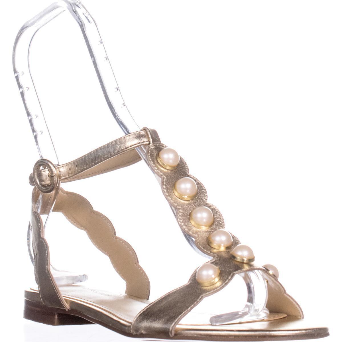 Lyst Marc Fisher Elana T strap Flat Sandalo in Metallic Lyst Marc Fisher Elana Flat T strap Flat Elana Sandalo in Metallic d8d590