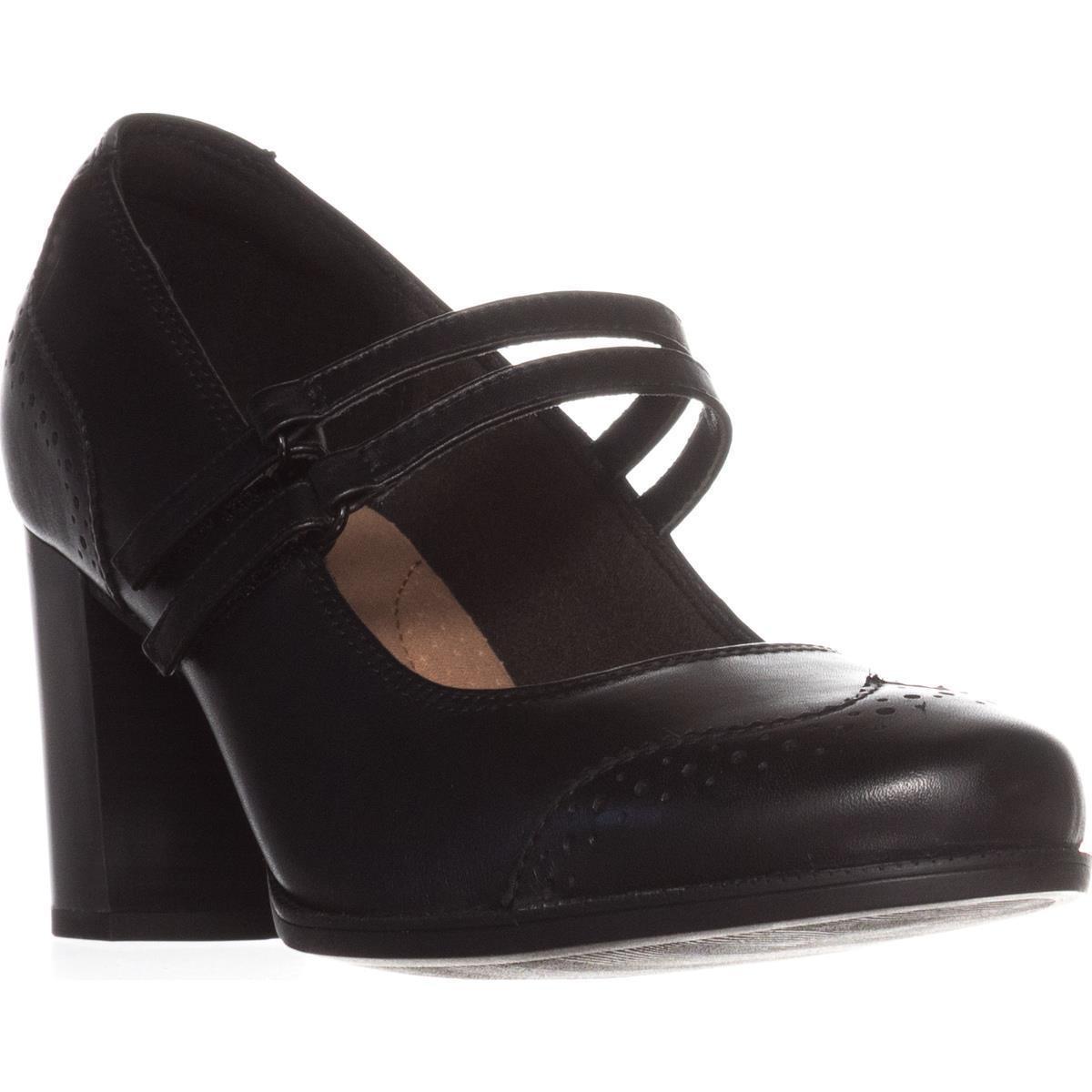 Clarks Leather Claeson Tilly Comfort Mary Jane Heels In Black Lyst