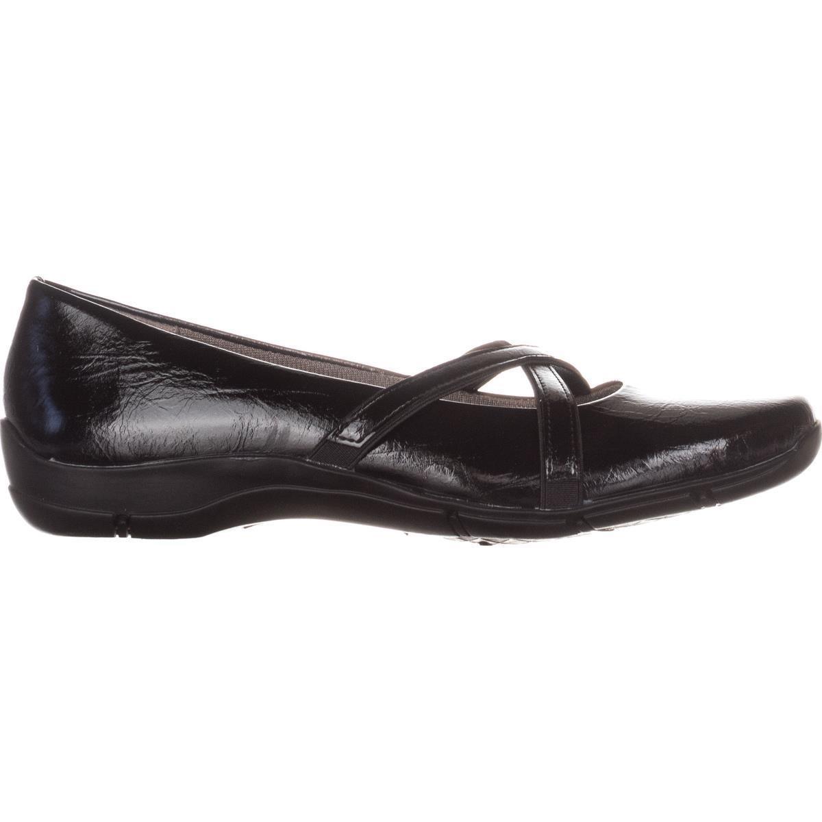lifestride black patent flats