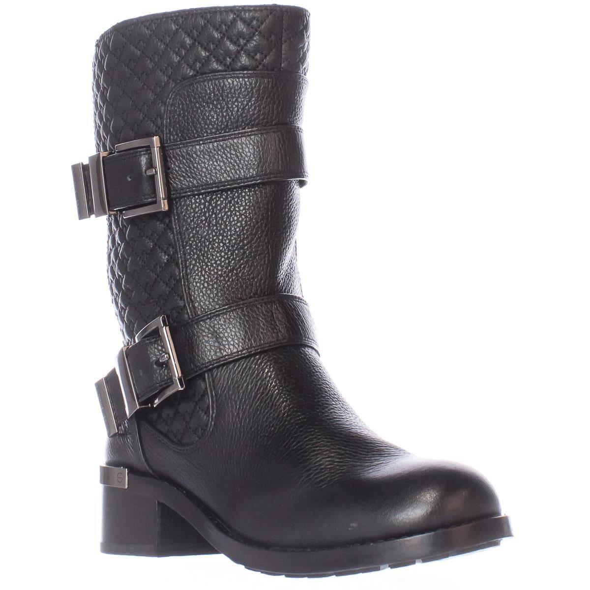 Vince camuto Welton Quilted Mid Calf Motorcycle Boots in