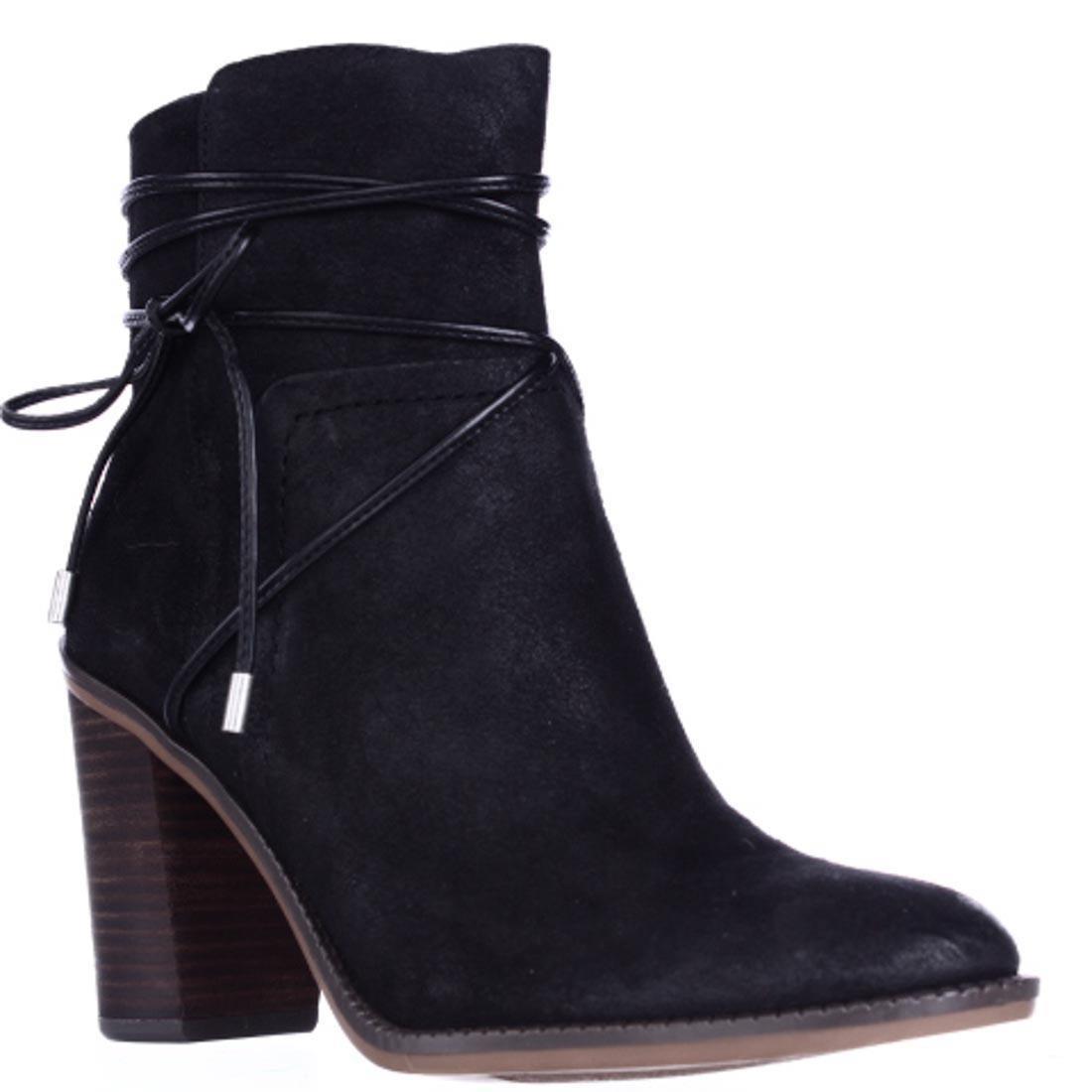 franco sarto black ankle boots