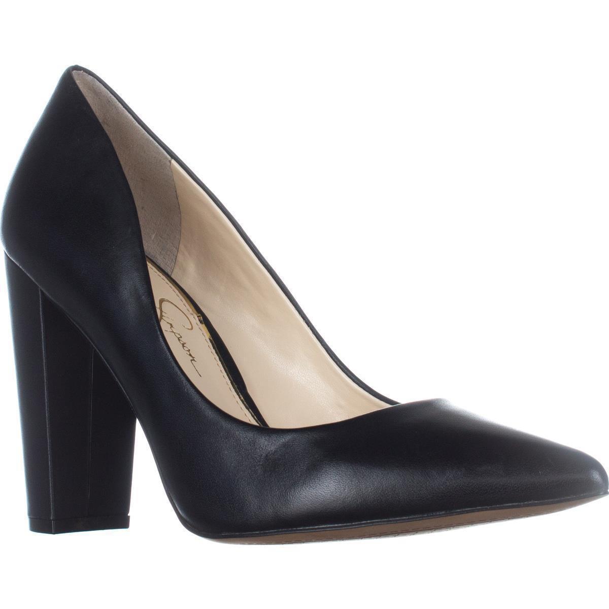 jessica simpson black heels with straps