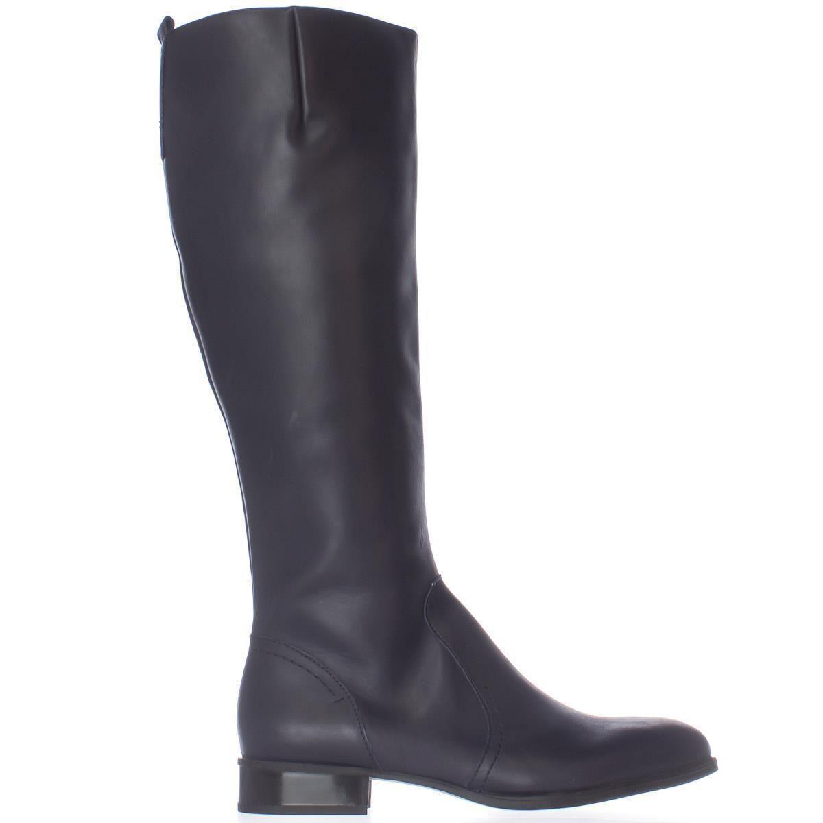 Nine West Leather Nicolah Tall Riding Boots in Navy (Blue) - Save 21% ...