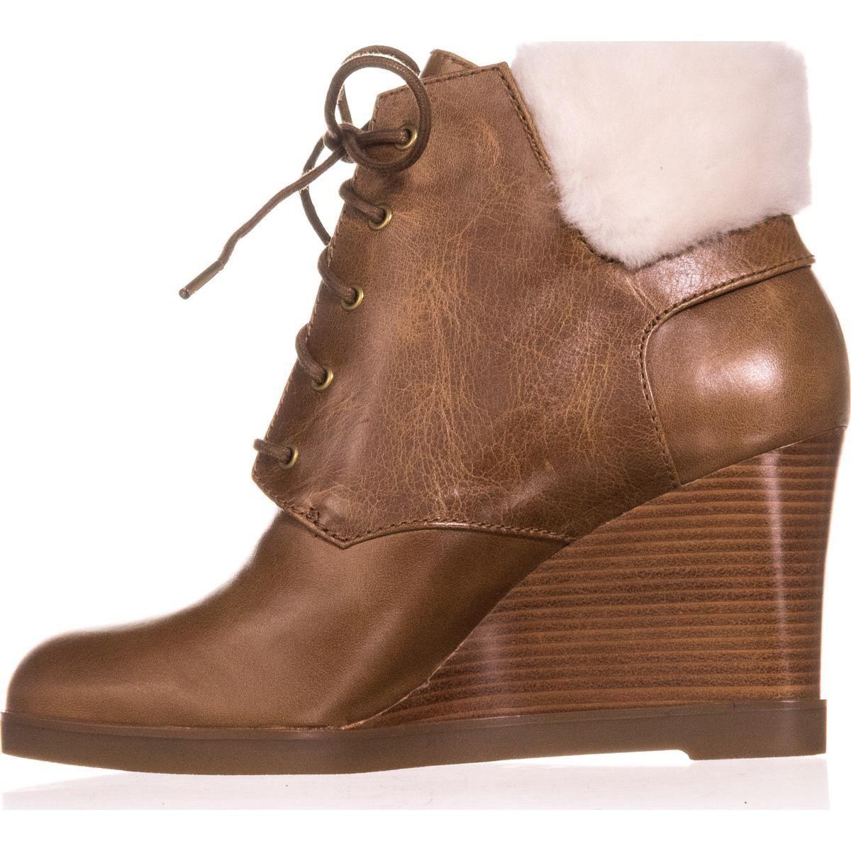 Lyst - Michael Michael Kors Platform Wedge Booties - Lizzie Shearling in Brown