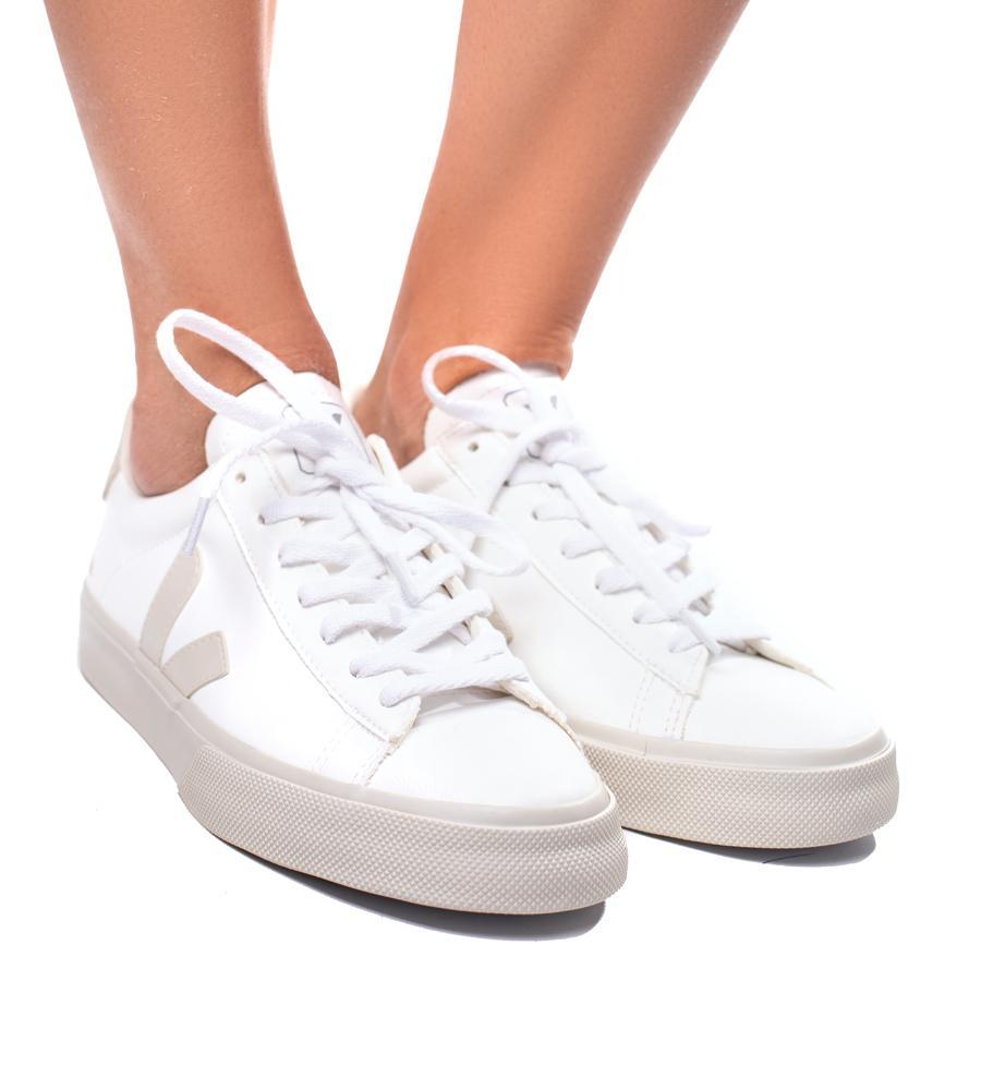 Veja Leather Campo White And Beige Lyst