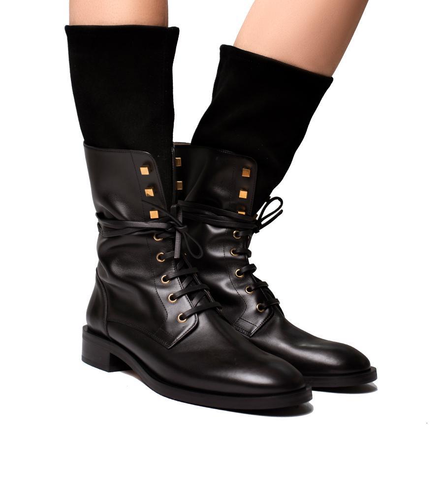 stuart weitzman suede lace up boots