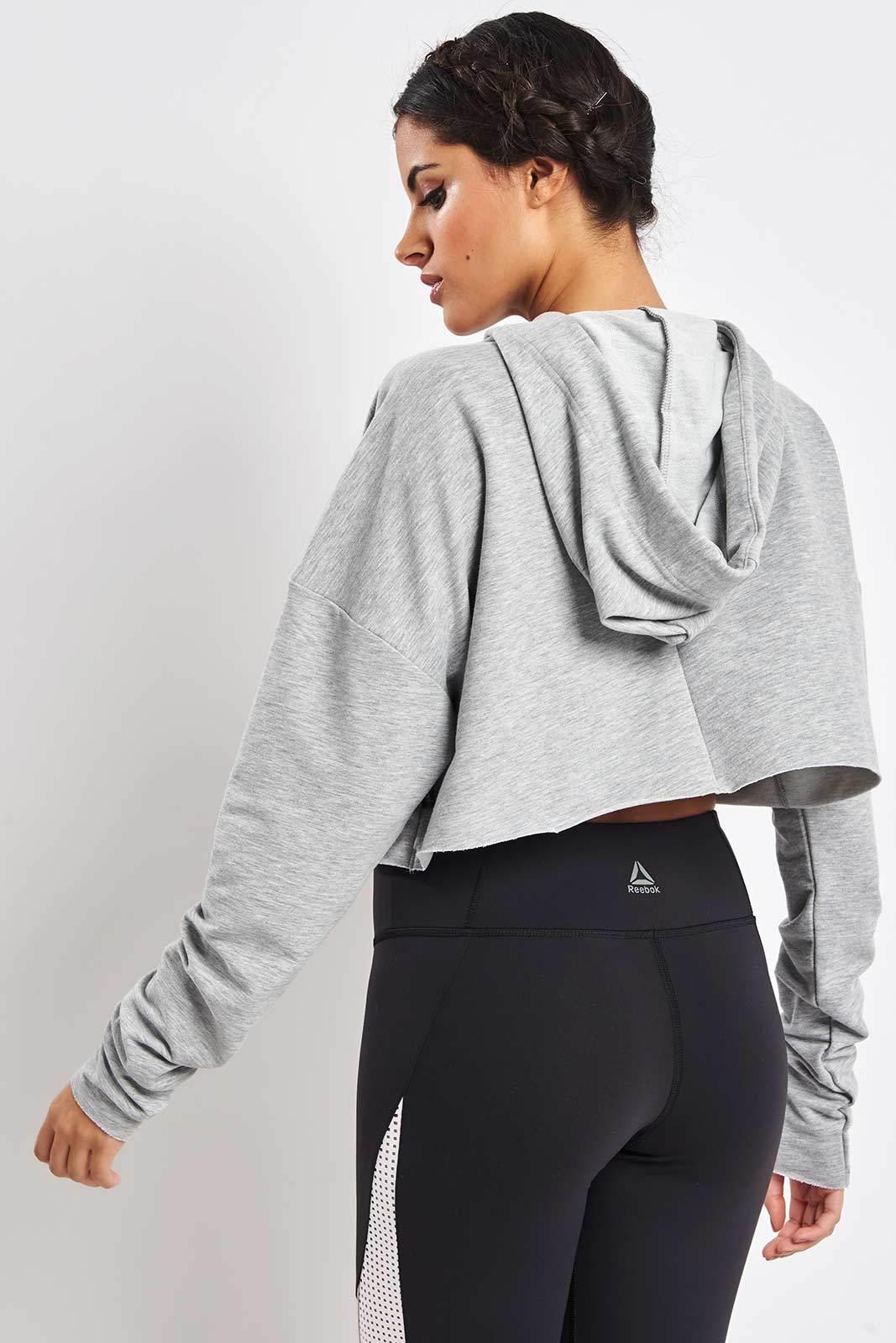 reebok dance cropped hoodie