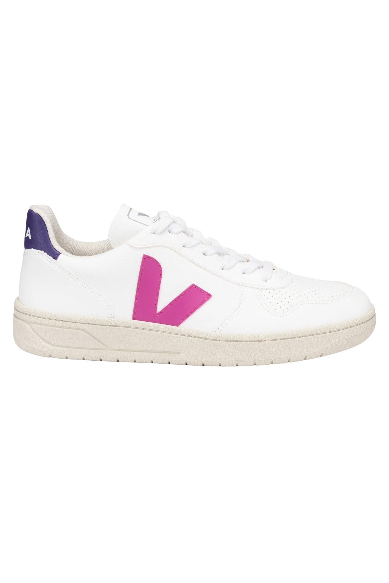 Veja V 10 Cwl White Ultraviolet Purple S Shoes in Pink | Lyst