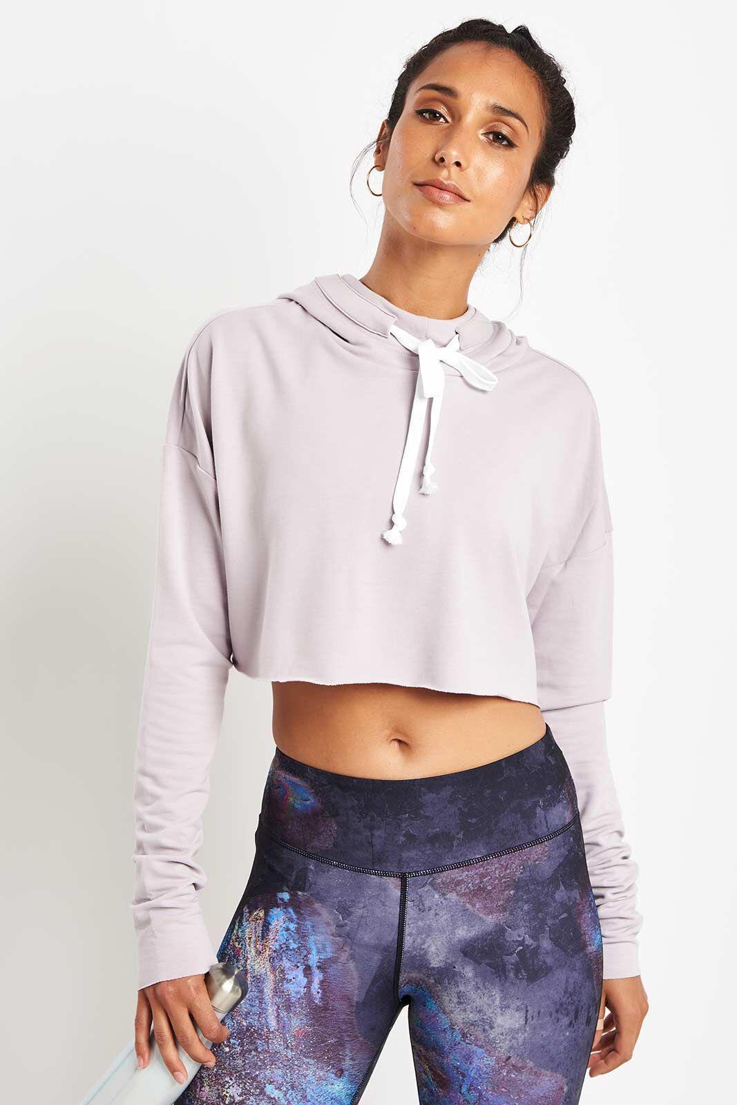 reebok dance cropped hoodie