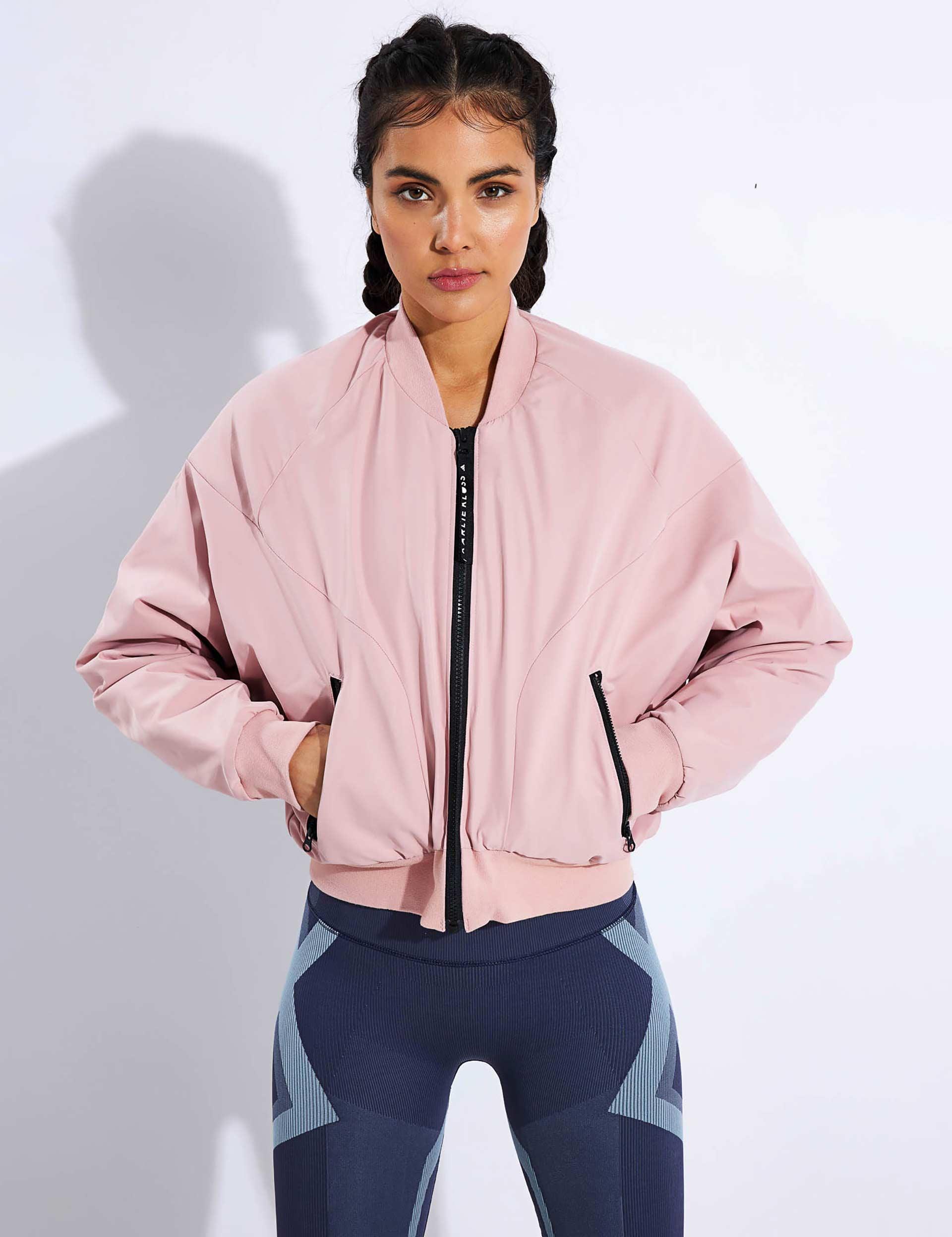 Fonkeling Post uitlijning adidas X Karlie Kloss Bomber Jacket in Pink | Lyst
