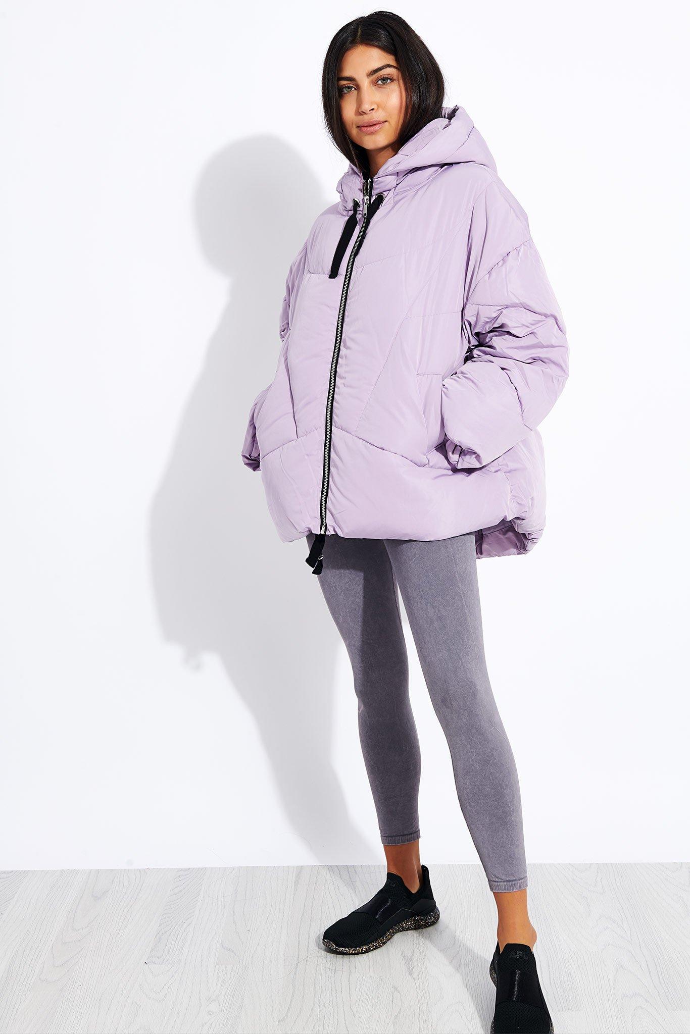 Free People Hailey Puffer Jacket in Purple | Lyst