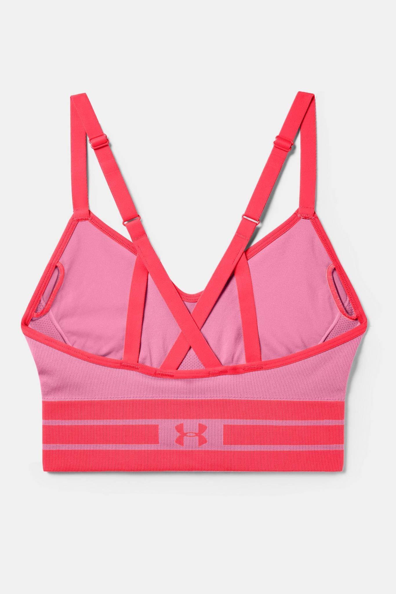 hot pink longline sports bra