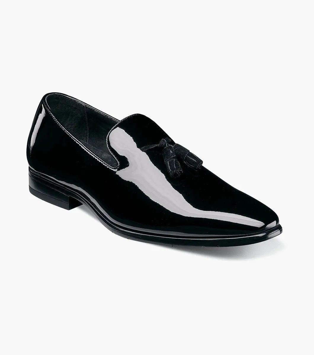 Stacy Adams Solid Tassel Slip On Patent Leather Tuxedo Dress Shoes in