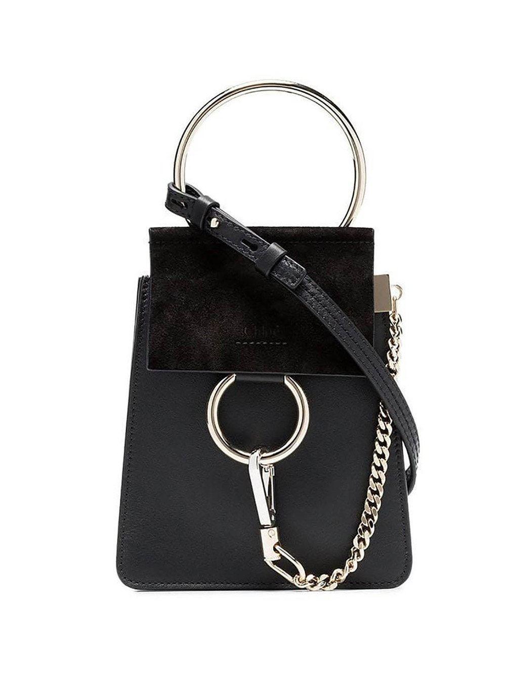 Chloé Black Faye Small Leather Bracelet Bag