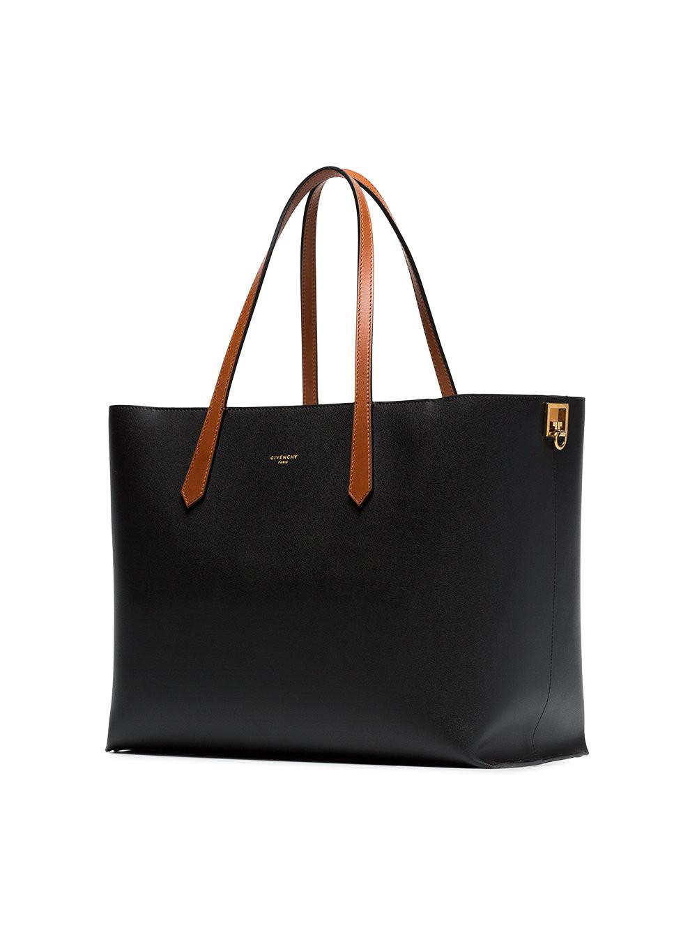 Givenchy Leather Black Gv Shopper Tote | Lyst