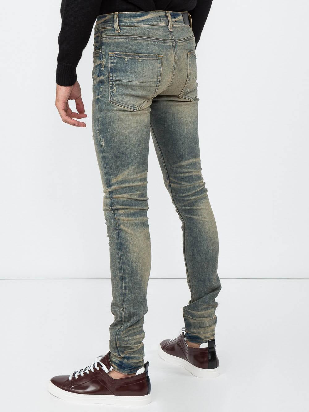 Amiri Denim Dirty Indigo Stack Jeans in 
