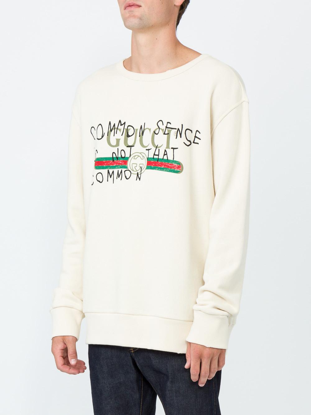 gucci common sense is not that common sweatshirt black