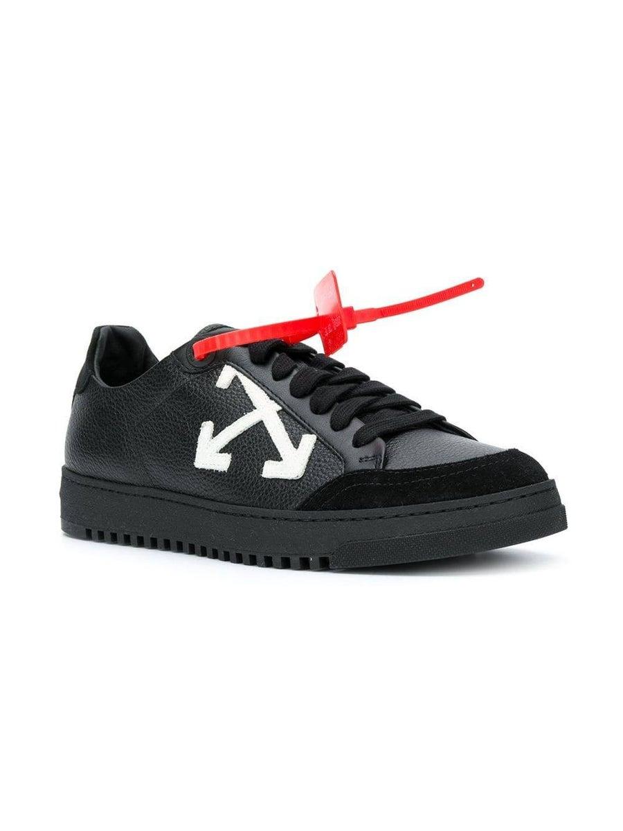 Off-White c/o Virgil Abloh Leather Red Tag Trainers in Black - Lyst