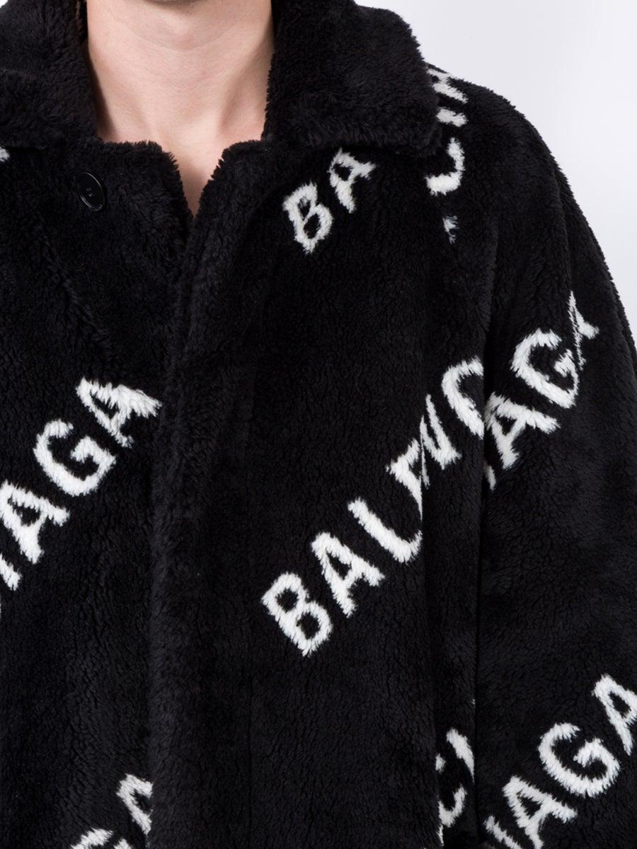 balenciaga fur coat