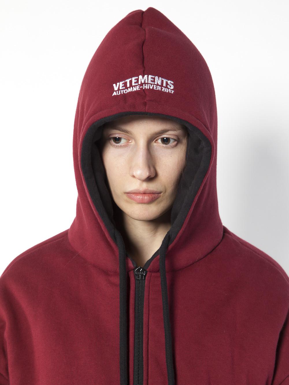 Vetements Cotton "total Fucking Darkness" Reversible Oversized Hoodie - Lyst