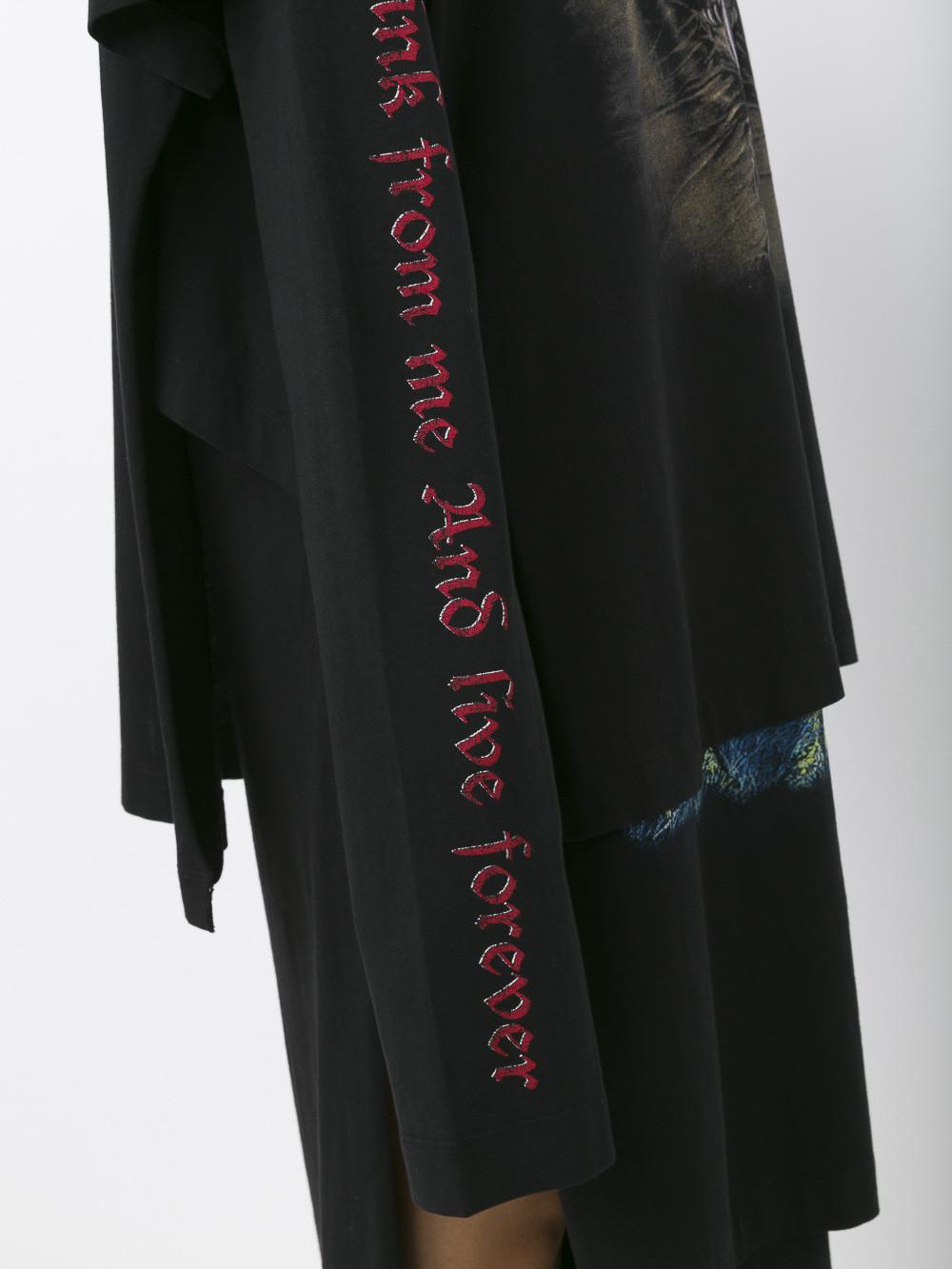 Vetements Oversized Layered Cotton T-Shirt Dress in Black | Lyst