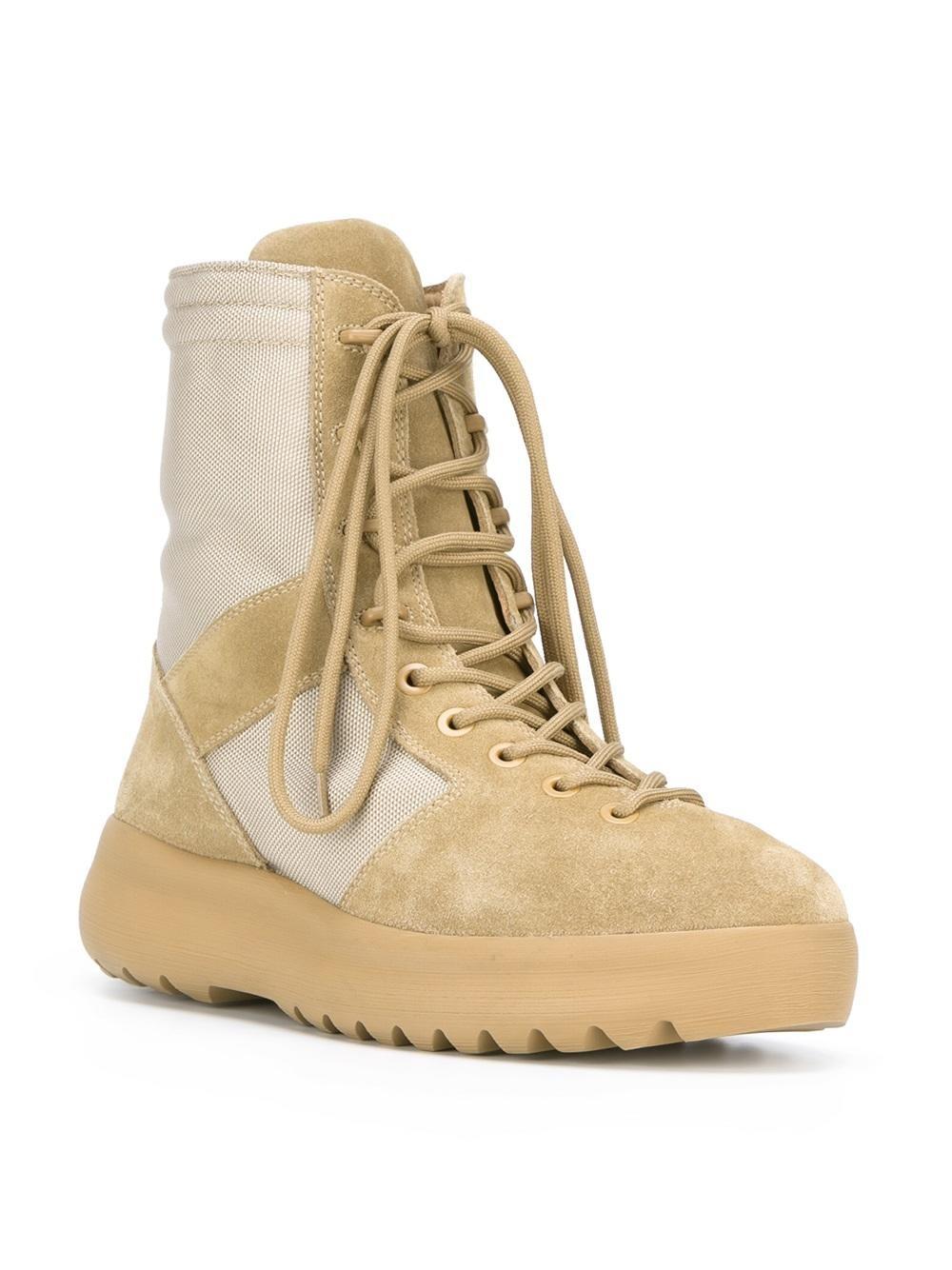 beige yeezy boots
