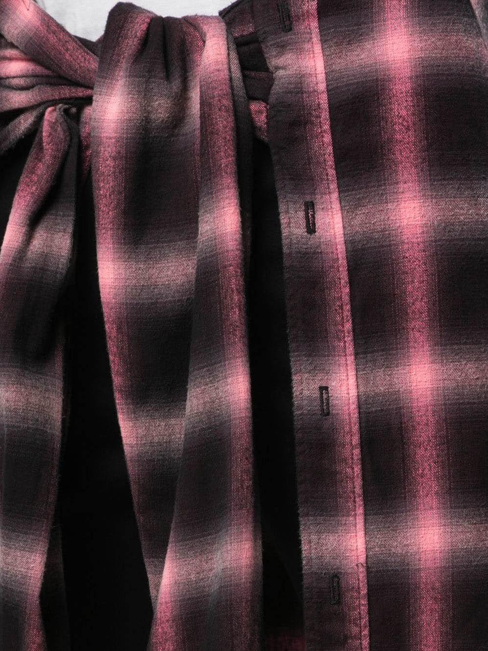 plaid wrap shirt
