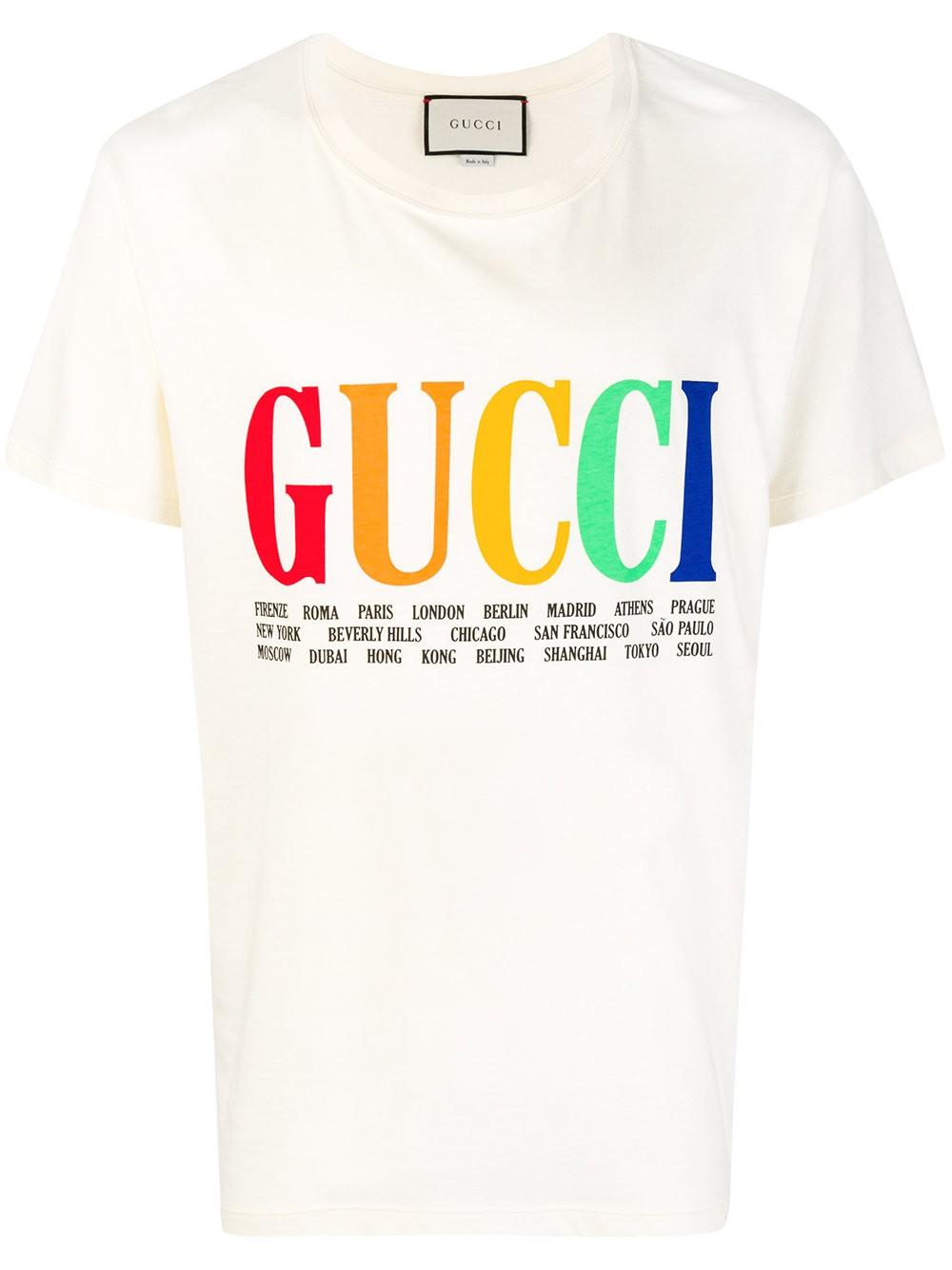 gucci t shirt with cities