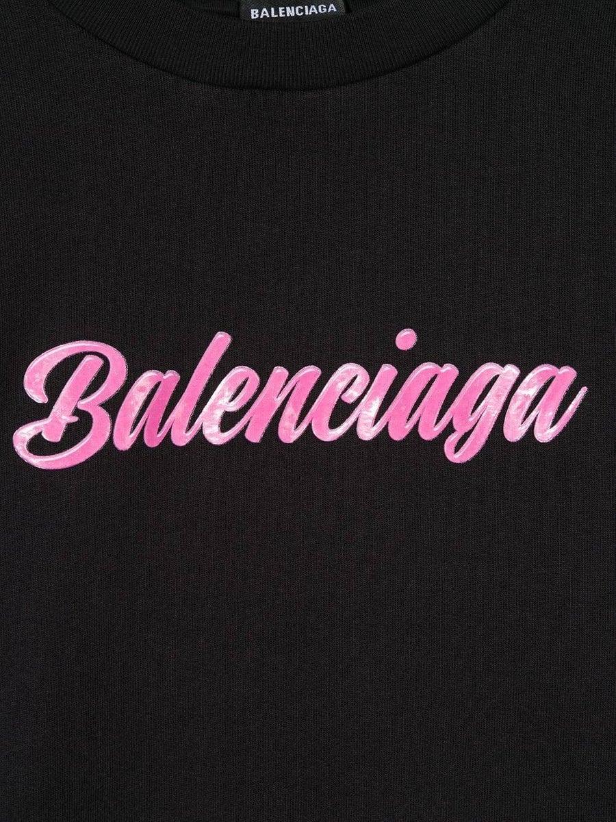 balenciaga printed cotton sweatshirt