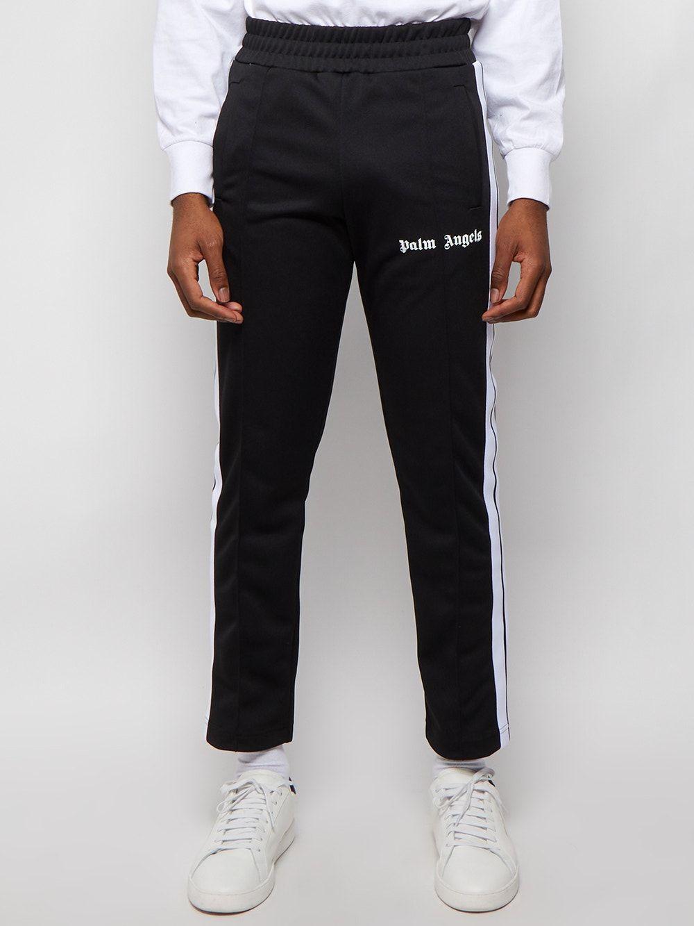Palm Angels Slim Fit Side Stripe Track Pants in Black for Men | Lyst