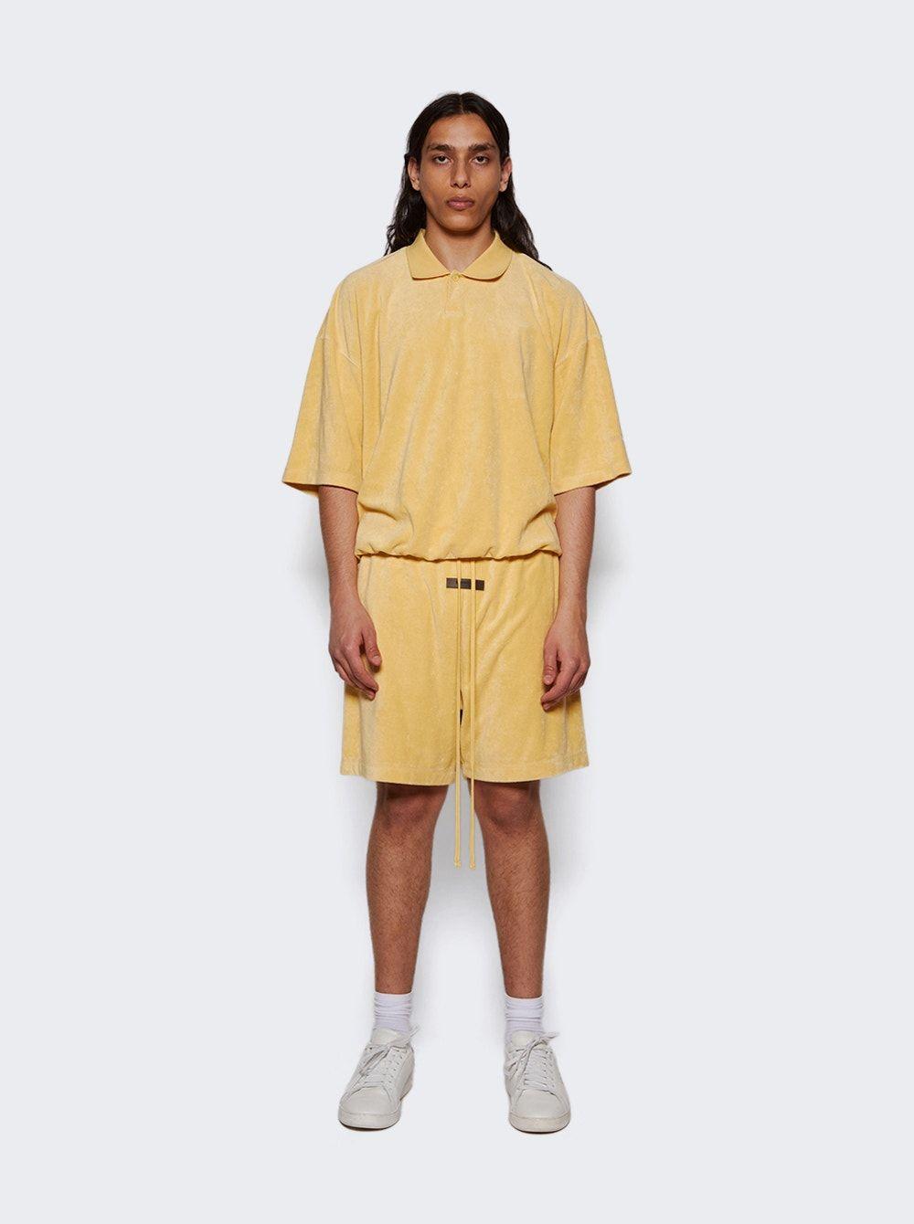 Fear of God ESSENTIALS Short Sleeve Polo Shirt in White for Men | Lyst