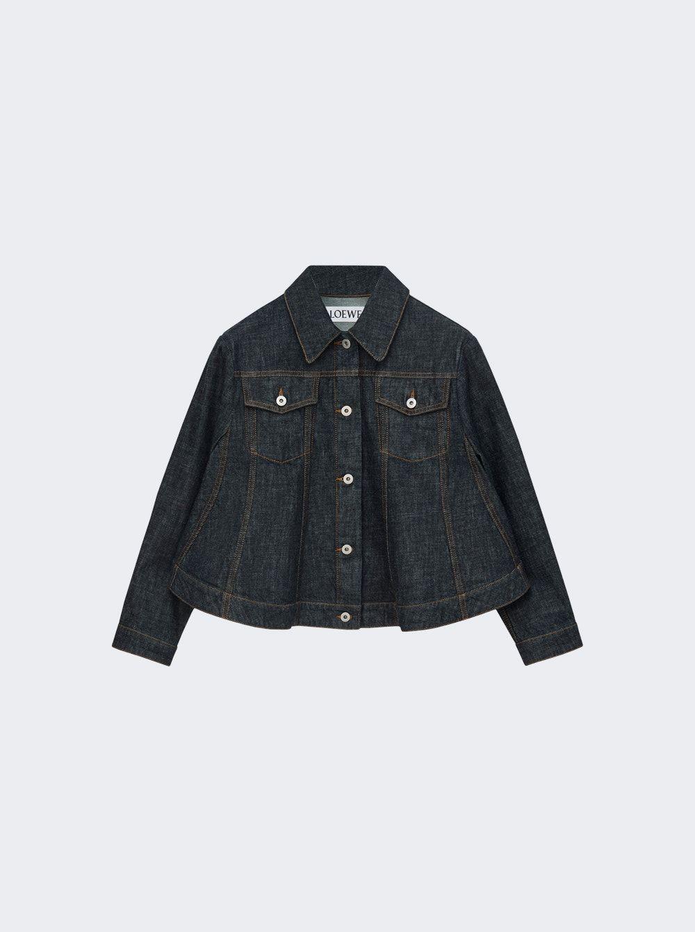Loewe Short Trapeze Jacket in Blue Lyst