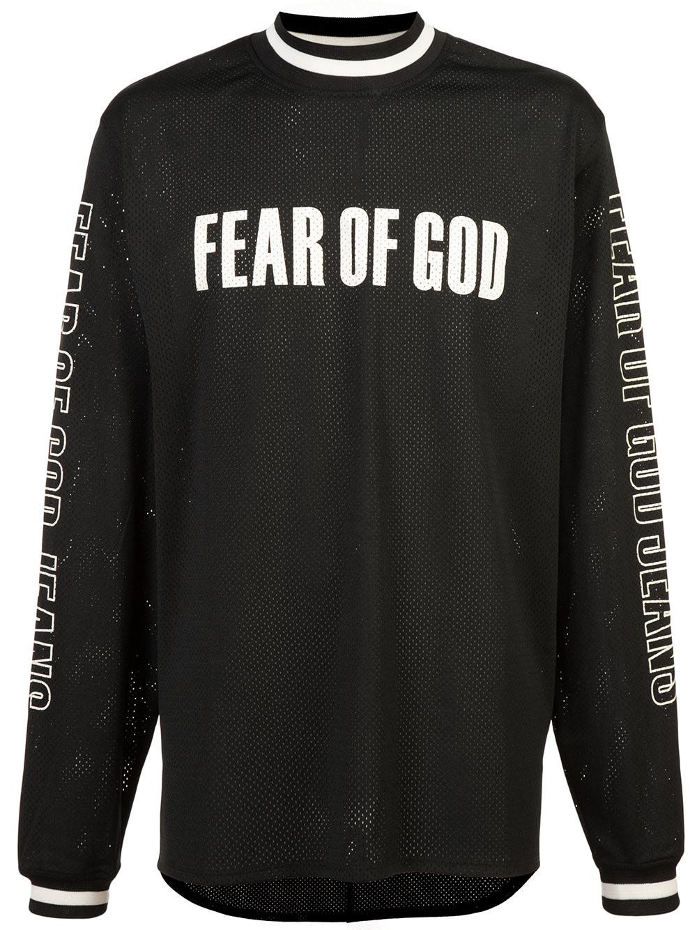Fear Of God Silk Mesh Motocross Jersey in Black for Men | Lyst