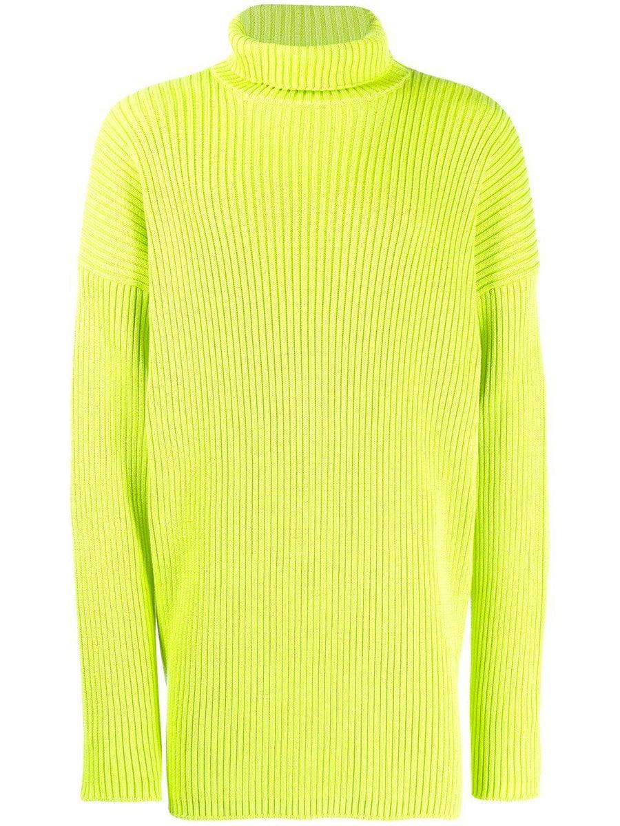 balenciaga neon green sweater