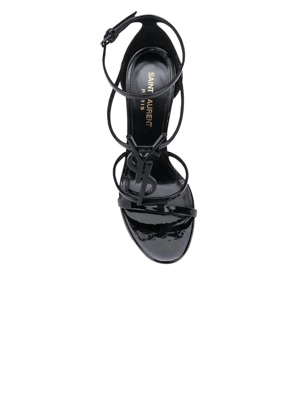Saint Laurent Cassandra 110mm Sandals in Black Lyst