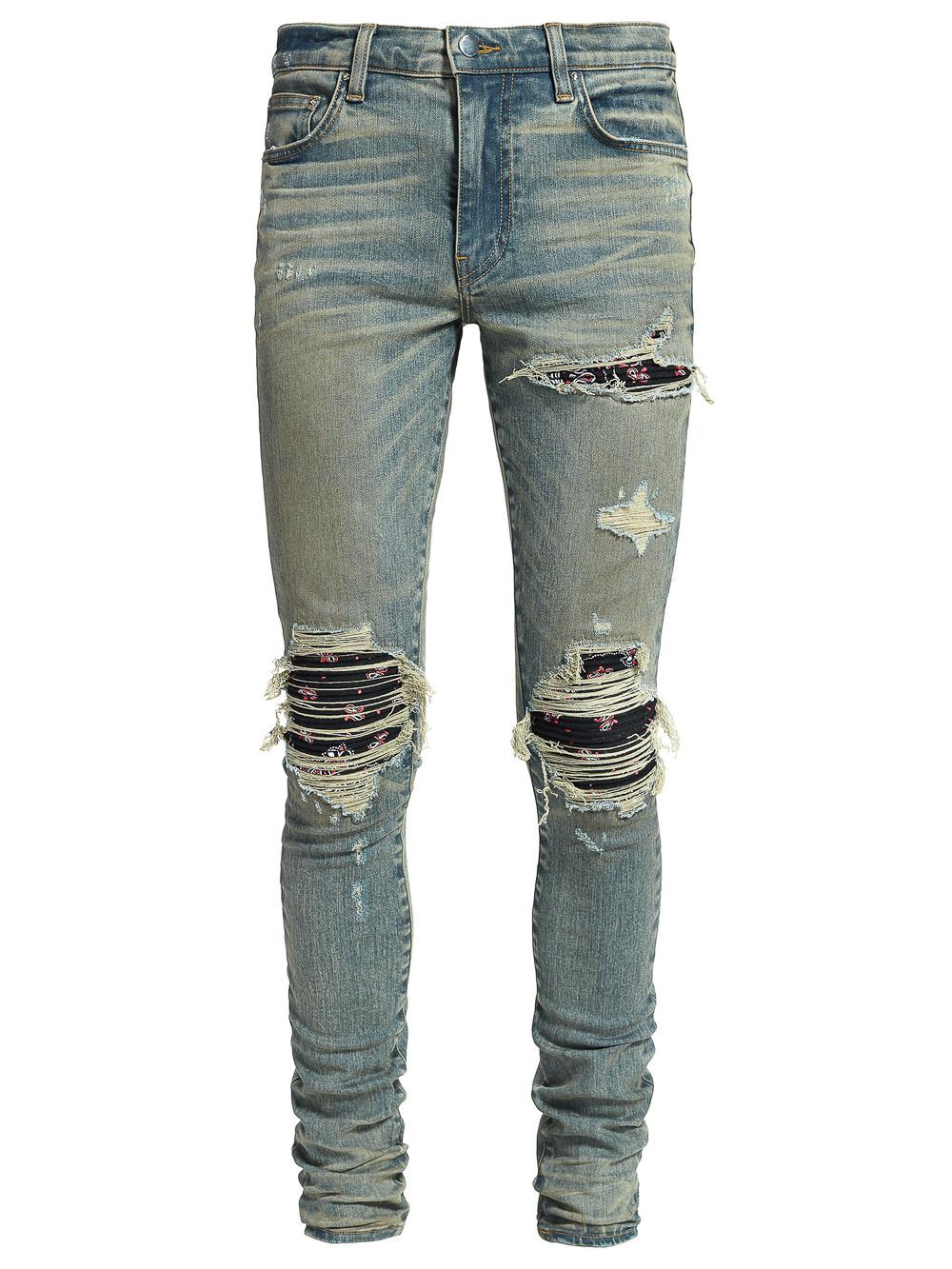 amiri jeans red bandana