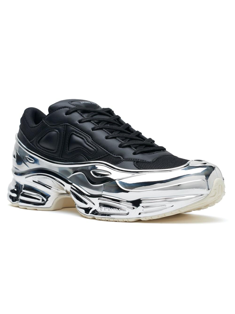 adidas X Raf Simons Black And Silver Ozweego in Black for Men - Lyst