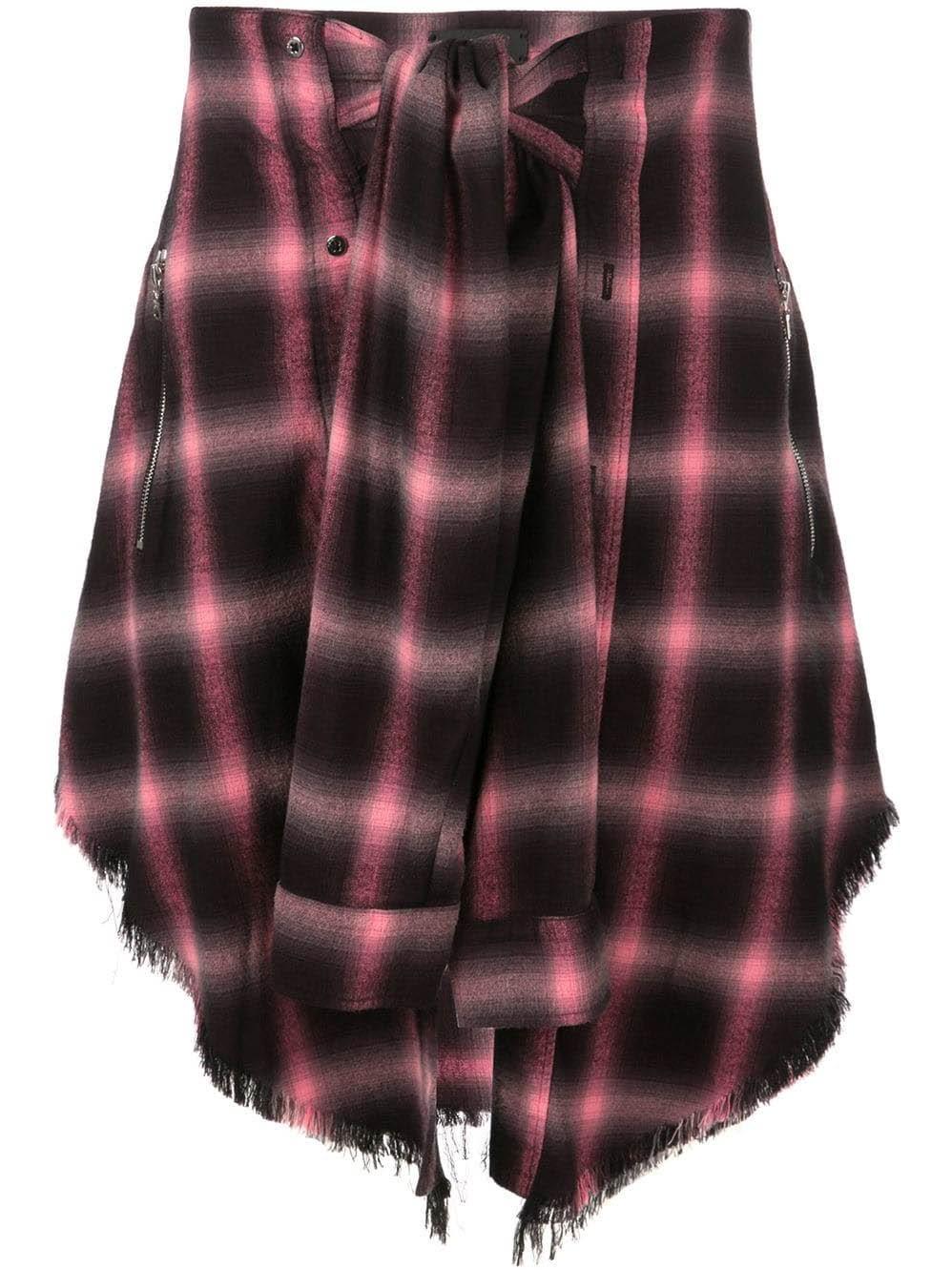 plaid wrap shirt
