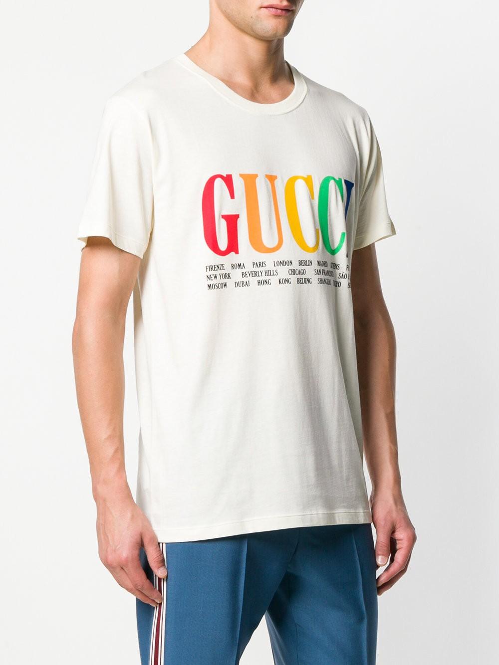 gucci rainbow cities t shirt,yasserchemicals.com