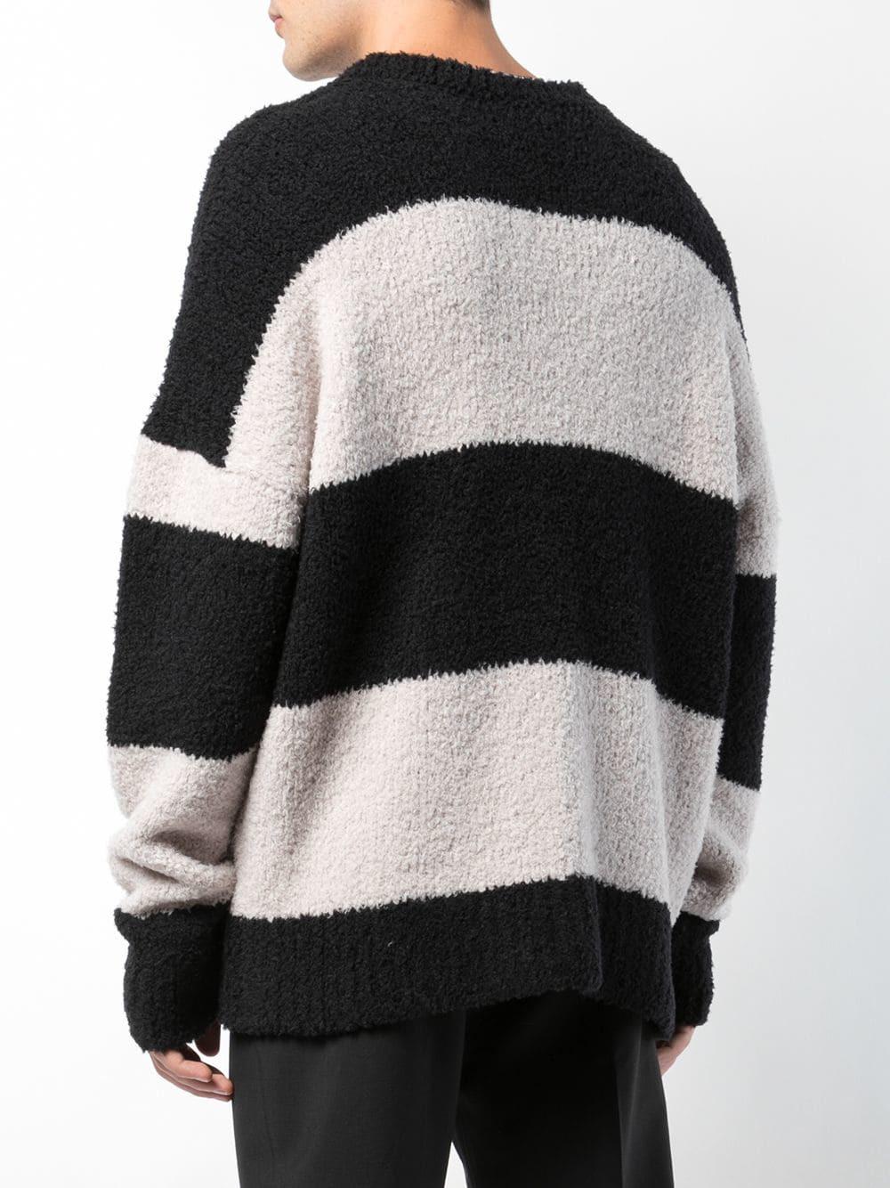 Amiri Oversized Stripe Wool Knit Sweater in Black/White (Black) for Men ...