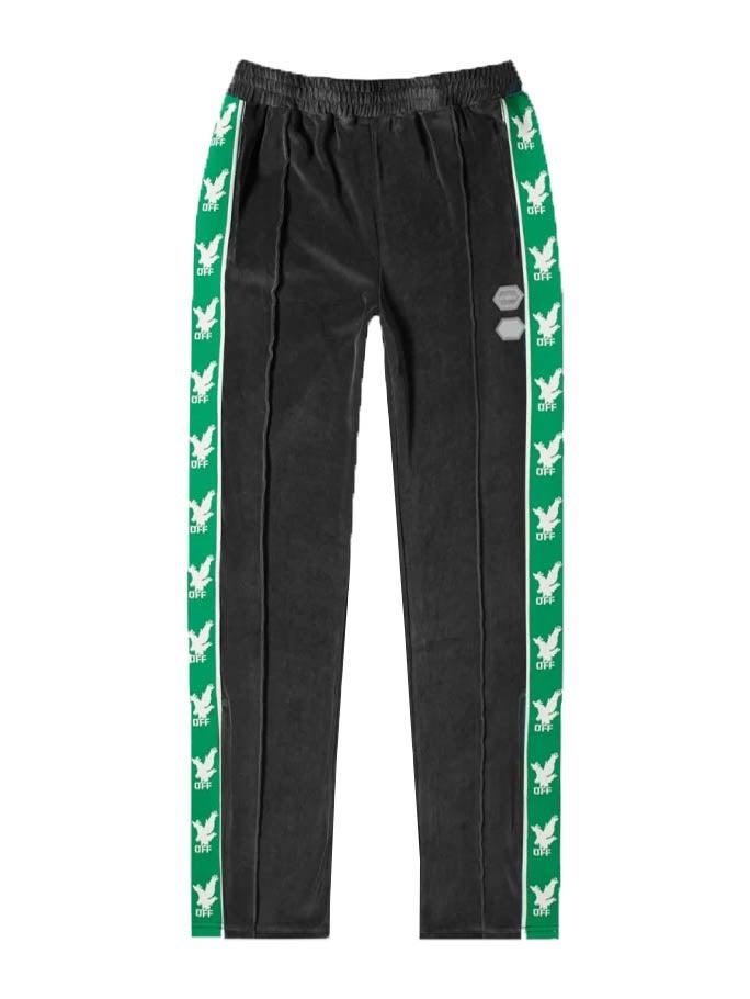 off white black track pants