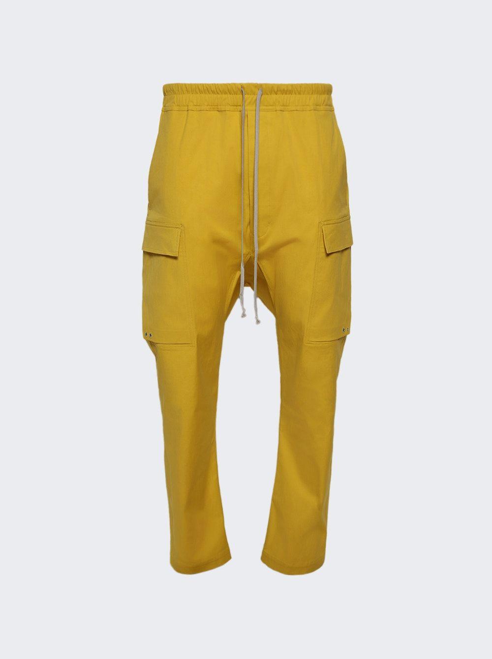 Rick Owens Long Cargo Pant in Yellow for Men | Lyst