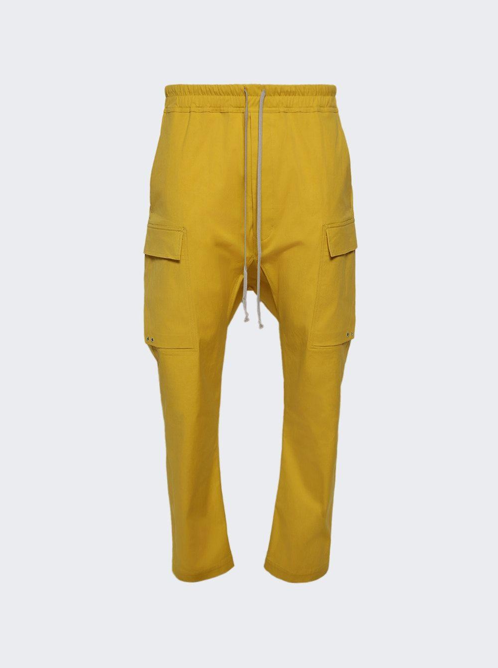Rick Owens Long Cargo Pant in Yellow for Men Lyst