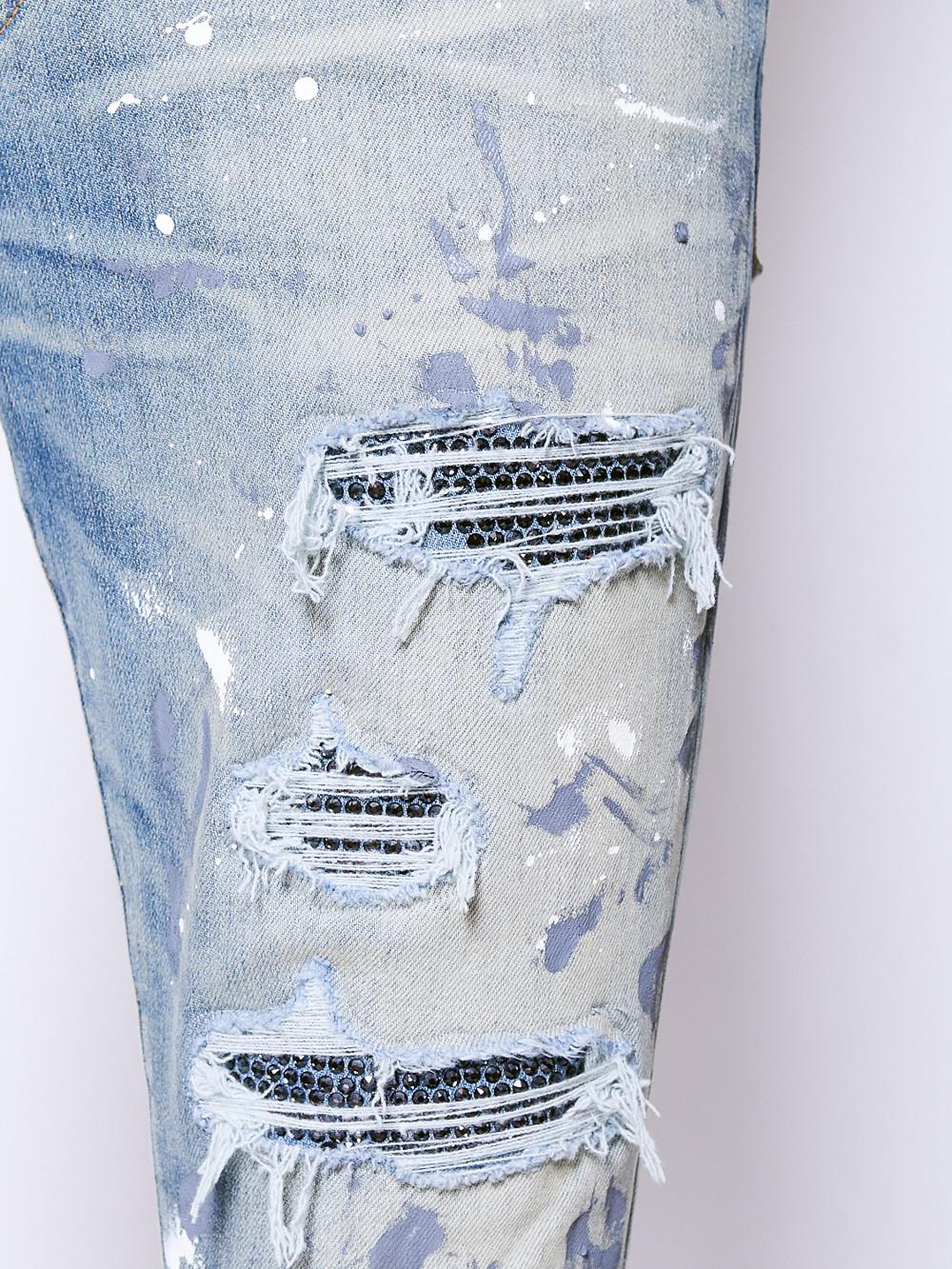 amiri crystal destroyed jeans