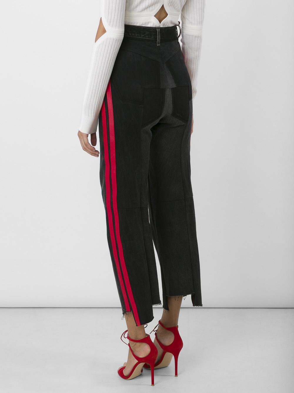 jean with red stripe