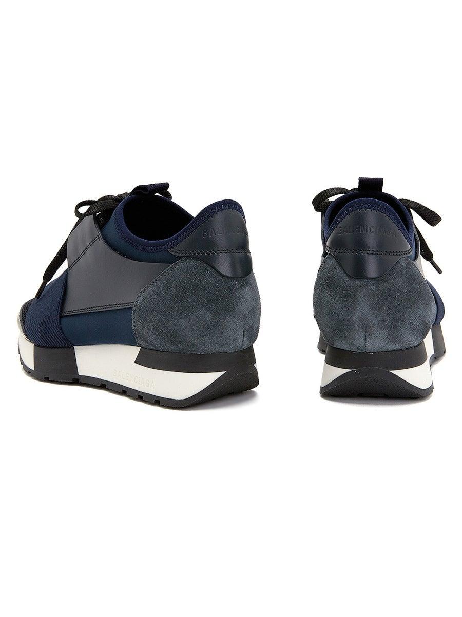 balenciaga race runners navy blue