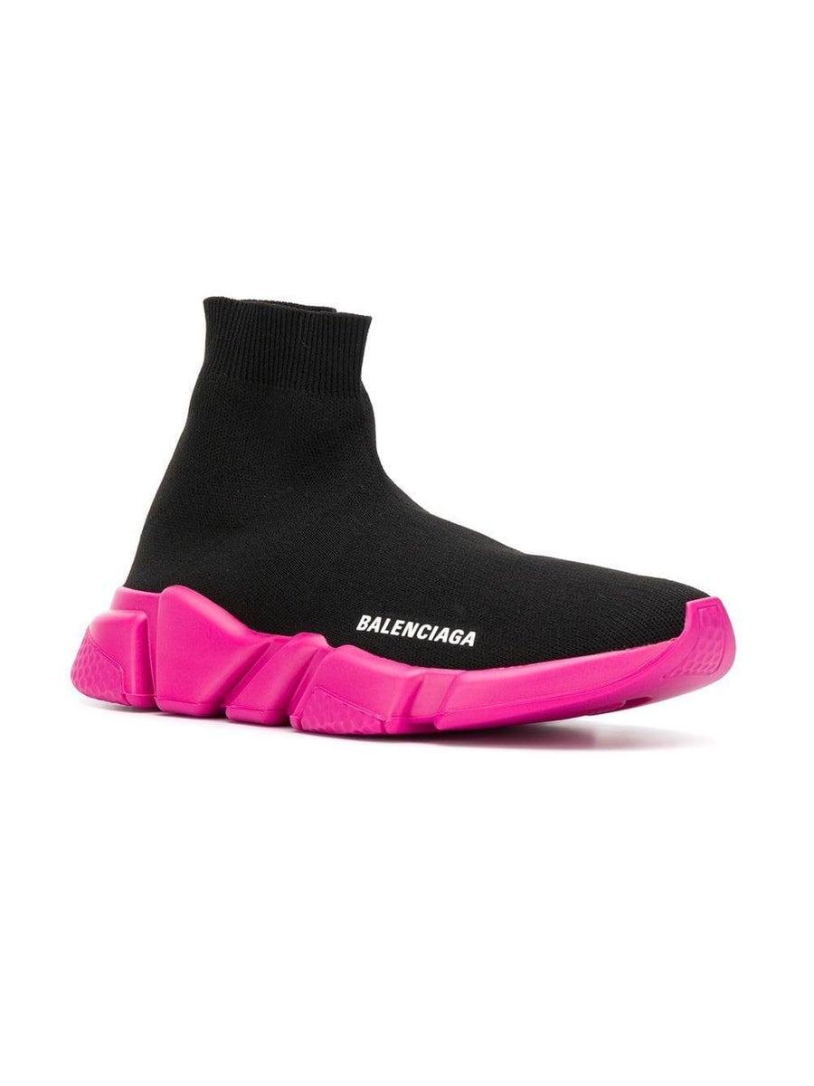 black and pink balenciaga speed