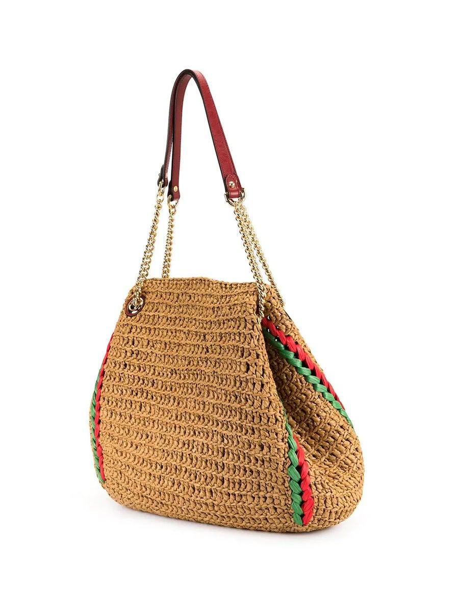 gucci marmont raffia bag
